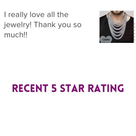 24” Men’s Solid 925 Sterling Silver Cuban Chain - Picture 4 of 7